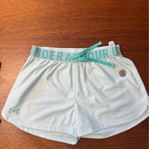 Under Armour Women's light sea foam Green Athletic Shorts